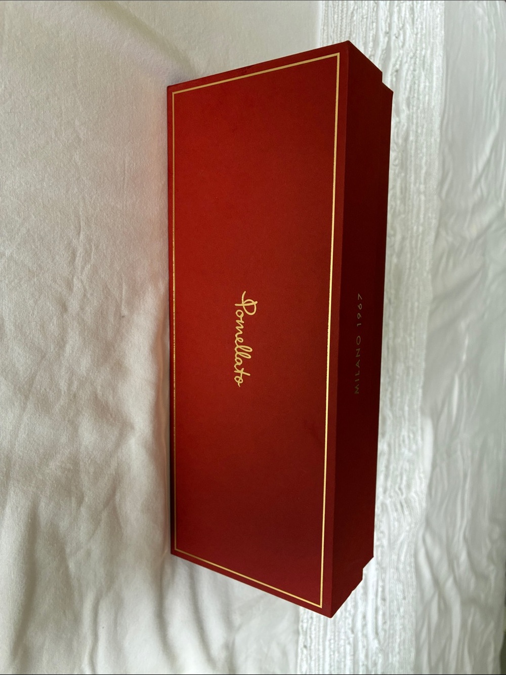 Pomellato Red Box with Gold Trim
